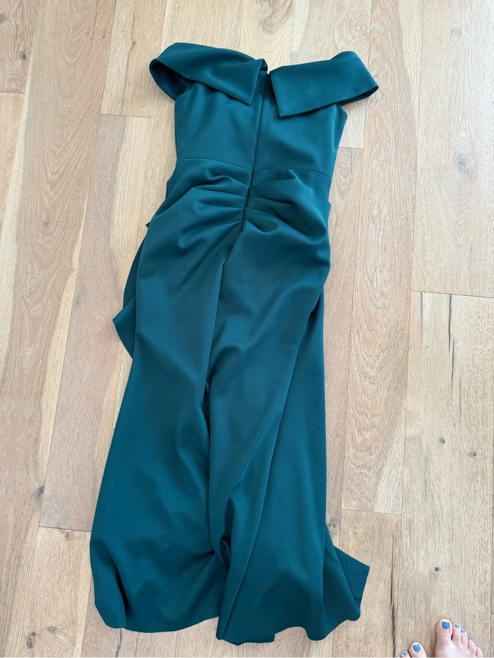 Xscape Women's Scuba Off-The-Shoulder Gown